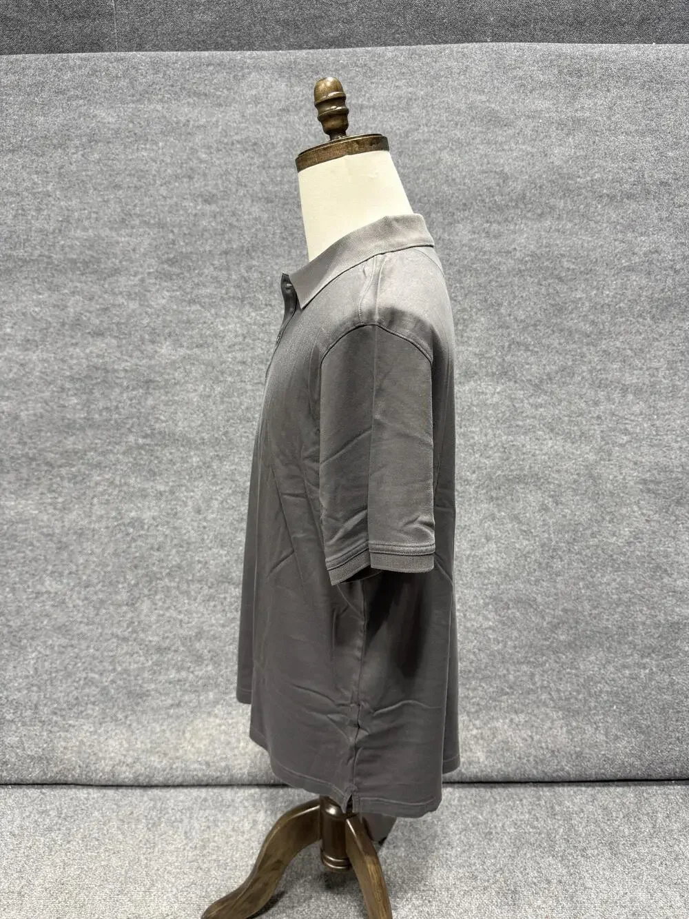 Banana Republic Luxury Touch Polo Shirt Mens XL Gray Short Sleeve Casual Top